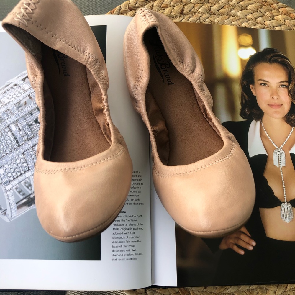 Lucky Brand Nude Ballet Flats Sz 8.5